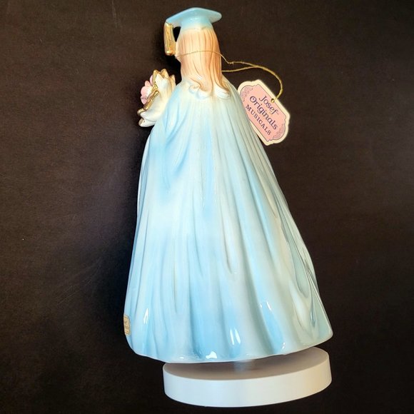 NEW Porcelain Graduation Girl Figurine, Musical "The Impossible Dream" - Picture 13 of 15